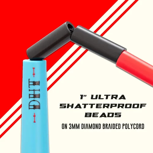 Vista 5 de Elite Jumps Edge Beaded Adjustable Jump Rope, Do Hard Things Tangle-free 1-inch shatterproof beads. Long edge handles. Adjustable for all ages.