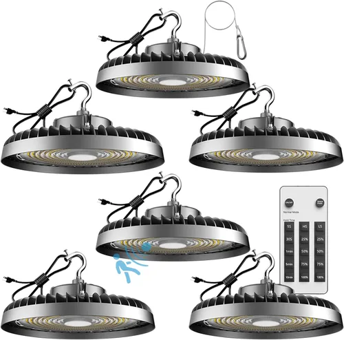 Vista 14 de Luces LED inteligentes de 200 W con controlador inteligente que admiten modo normal y modo de sensor de movimiento (ahorro de energía), luces UFO