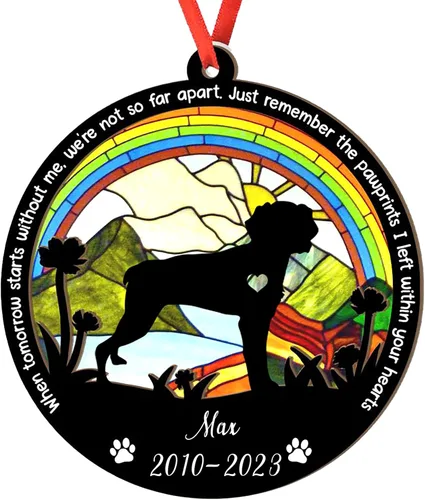 Vista 78 de Adorno personalizado para atrapasoles de sabueso afgano, adorno de Navidad de sabueso afgano, regalo para perro amante, sabueso afgano conmemorativo