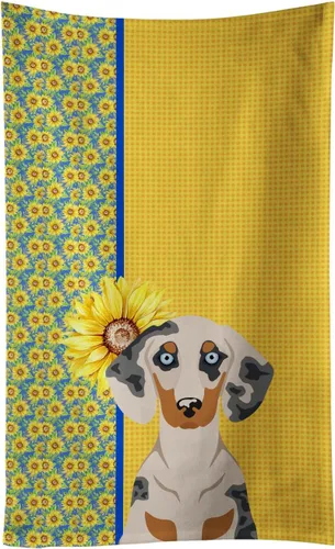 Vista 55 de Caroline's Treasures WDK5313KTWL - Toalla de cocina con diseño de girasoles de verano, color negro y tostado, Airedale Terrier, toalla de mano