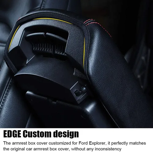 Vista 3 de XITER Protector de funda para reposabrazos de automóvil, 1 almohadilla de cuero para consola central para Edge 2015-2024, protector de caja