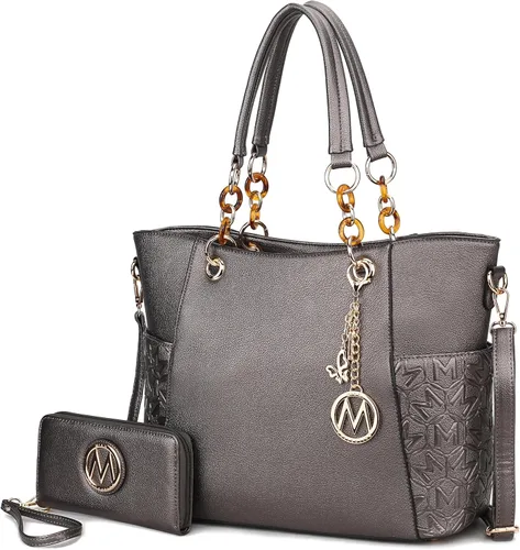 Vista 56 de MKF Collection - Juego de bolsa de mano para mujer, con cartera y asa superior, de piel vegana