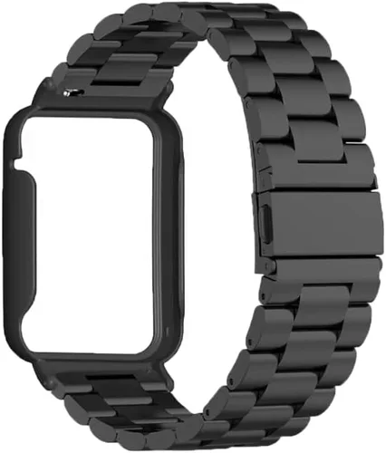 Vista 3 de Correa de metal compatible con Xiaomi Mi Band 7 Pro, correa de reloj de repuesto de acero inoxidable, cómoda correa ajustable con herramienta