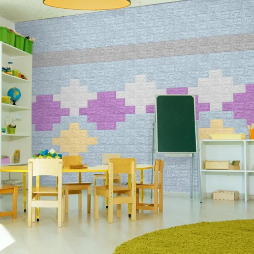 Vista 7 de Art3d - Juego de 5 paneles de pared de espuma, 29 pies cuadrados, azul