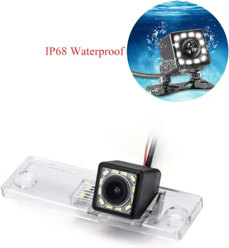 Vista 3 de Cámara de visión trasera de coche de 12 LED para Toyota 4Runner/Hilux Surf 2002 ~ 2010/Toyota Fortuner SW4/Toyota Innova y cámara de respaldo
