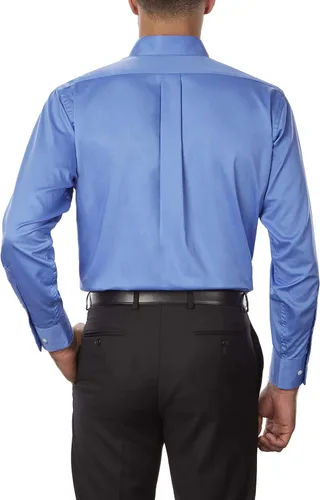 Vista 2 de Van Heusen Camisa de vestir con cuello con botones y corte regular para hombre, Azul cobalto