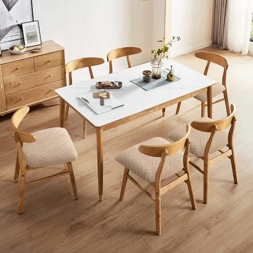 Vista 2 de Genina - Fundas impermeables para asiento de silla de comedor, 4 piezas, fundas elásticas para sillas de comedor, protector de asiento para cocina