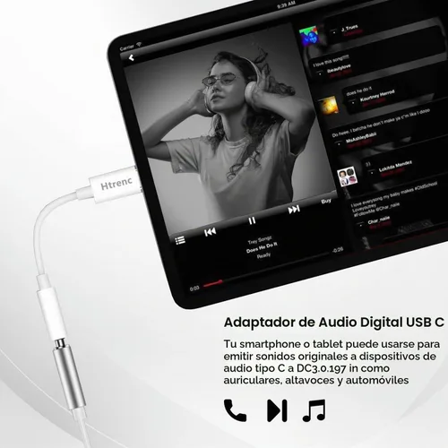Vista 7 de Adaptador USB C a conector de auriculares de 0.138 in para iPhone 16/16 Pro/15/15 Pro/Pro Max/Plus, cable auxiliar tipo C compatible con iPad