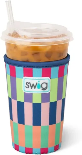 Vista 15 de Swig Life Funda Mediana para Taza de Café Helado Coolie, Funda Aislante de Café Helado Estándar de 22oz con Asa, Funda Aislante de Neopreno Coolie