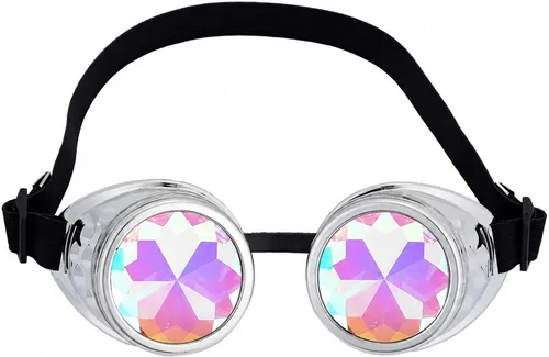 Vista 10 de Anteojos para fiesta con lentes de cristal diseño de caleidoscopio/arco iris. Entrega en 3-5 días. Crystal Lenses, Ideal for Cosplay,Rave,Costume