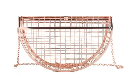 Vista 8 de LETODE Bolso cruzado de cadena elegante para mujer, embrague de jaula hueca de metal