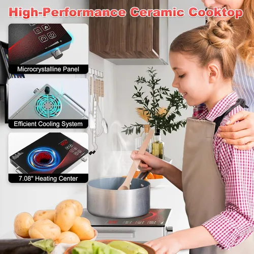 Vista 6 de quemadores eléctricos para cocina cocina cocina eléctrica 1 hornillas parrilla eléctrica para cocinar estufa eléctrica portátil estufa de un solo