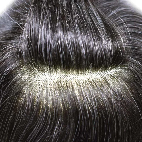 Vista 7 de Mens Toupee Hair Piece For Men Hair Replacement System For Men Fine Mono Mens Hair Piece Human Hair Piece Toupee For Men Hairpieces Protesis Capilar