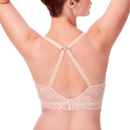 Vista 4 de Bali Brasier de encaje Desire sin varillas, cobertura completa, sin varillas, para mujer