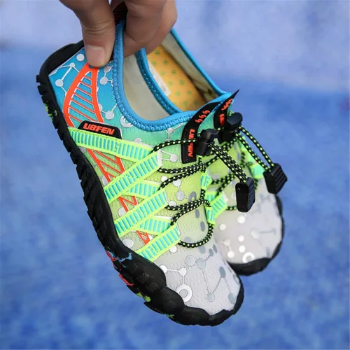 Vista 7 de UBFEN - Zapatos para el agua para niños y niñas zapatos acuáticos y livianos de secado rápido para ir a la playa practicar deportes hacer natación e