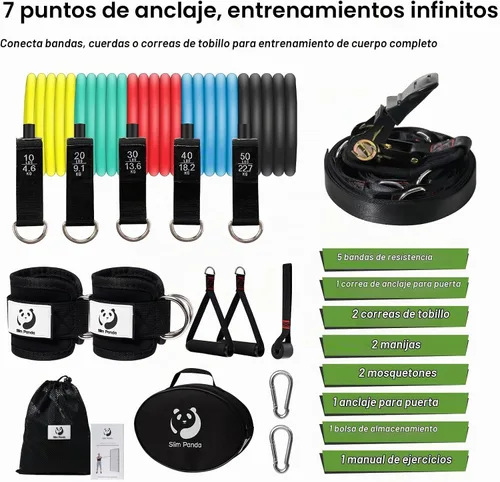 Vista 2 de Slim Panda Door Anchor Strap for Resistance Bands, Door Exercise Equipment