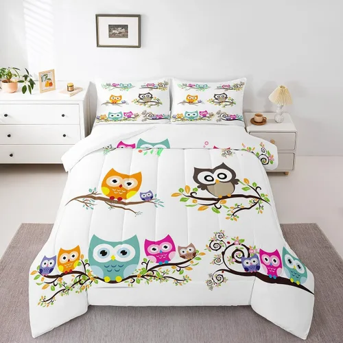 Vista 19 de Feelyou Juego de ropa de cama con diseño de arco iris, juego de edredón para niños, niñas, decoración de notas musicales, edredón de microfibra
