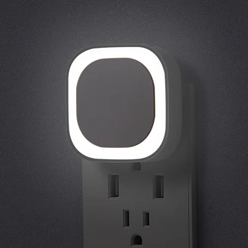 Vista 14 de Paquete de 2 luces nocturnas enchufables regulables, luz nocturna azul, sensor automático de atardecer a amanecer, luz nocturna LED, brillo suave