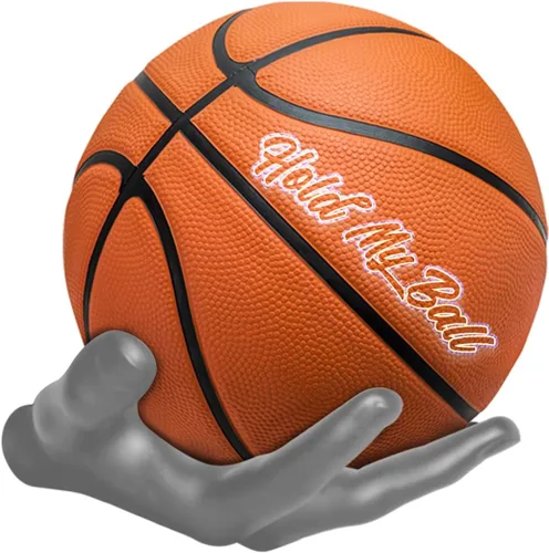 Vista 8 de Soporte de pelota montado en pared – Resina premium – Exhibición de baloncesto, fútbol, fútbol americano – Cuelga pelotas de forma segura