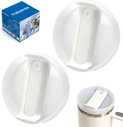 Vista 9 de Tapa de repuesto para vaso de 40 onzas compatible con Stanley Quencher, paquete de 2 fundas transparentes a prueba de derrames para accesorios