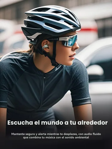 Vista 3 de HAKII Auriculares de oído abierto inalámbricos, auriculares Bluetooth 5.4 ergonómicos con clip Bluetooth con sonido estéreo/ANC, auriculares de oído