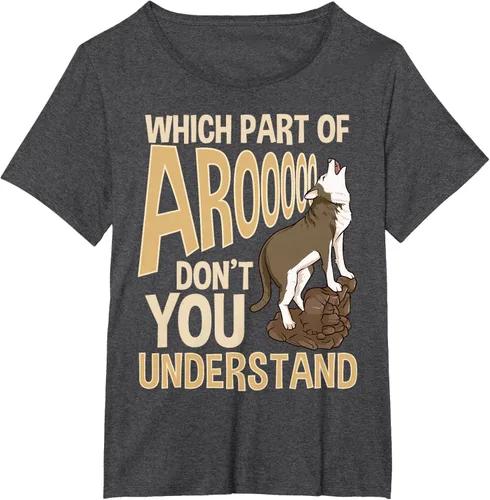Vista 28 de What Part Of Aroooo Don't You Understand Husky - Camiseta para perro, Negro, S