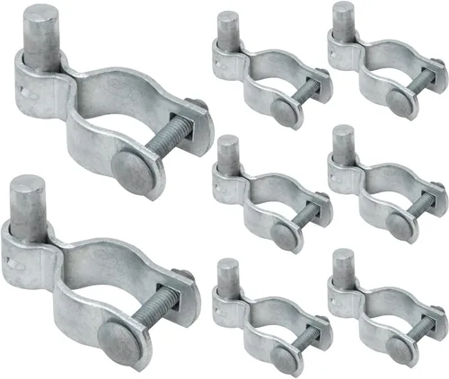 Vista 15 de VIVIDA Bisagra de puerta de enlace de cadena de 1-3/8", bisagra de poste macho galvanizado, para poste de diámetro exterior de 1-3/8", herrajes