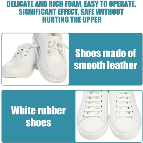 Vista 7 de Limpiador de zapatos limpiador de zapatos kit acondicionador espuma delicada y rica fácil de operar efecto significativo, Azul claro