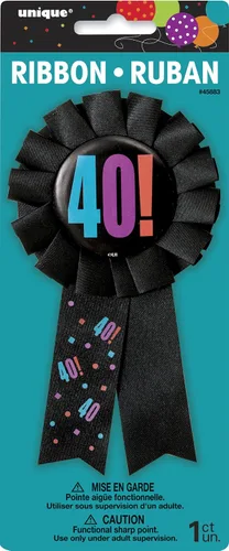 Vista 2 de Cinta de premio de cumpleaños de 40 cumpleaños
