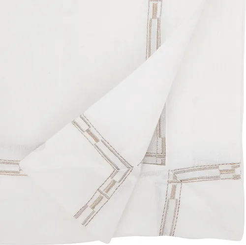 Vista 2 de SARO LIFESTYLE Elegante mantel bordado, dorado, 72