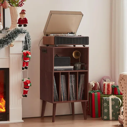 Vista 43 de Lerliuo - Soporte para tocadiscos, soporte para tocadiscos negro con capacidad para hasta 160 álbumes