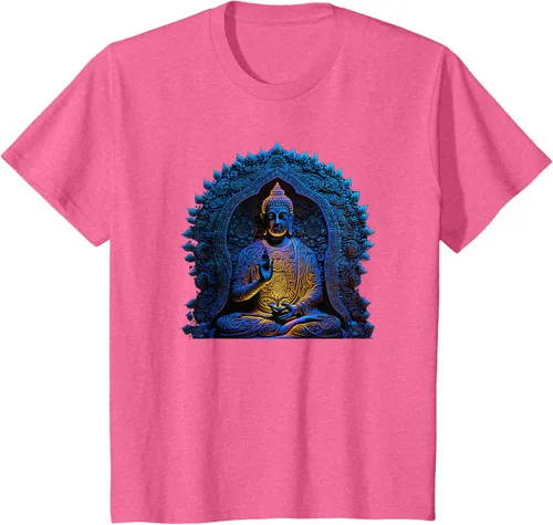 Vista 40 de Estatua de Buda Yoga Budismo Zen Buddhism Meditation T-Shirt Negro