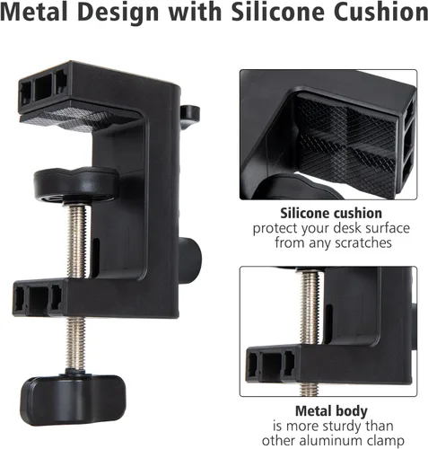Vista 2 de Abrazadera de escritorio de metal para micrófono Suspensión Boom Scissor brazo soporte soporte con tornillo ajustable por SUNMON