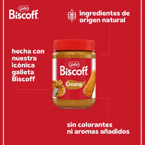Vista 4 de Lotus Biscoff - Mantequilla de Galletas Blandas, Caramelo, 400 Gramos