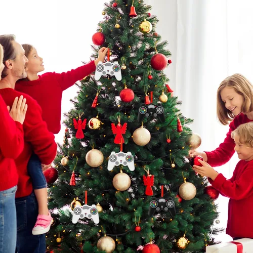 Vista 7 de 2025 Adornos de Navidad de videojuegos Adornos personalizados de controlador de videojuegos para amantes de los juegos, adorno de árbol de Navidad