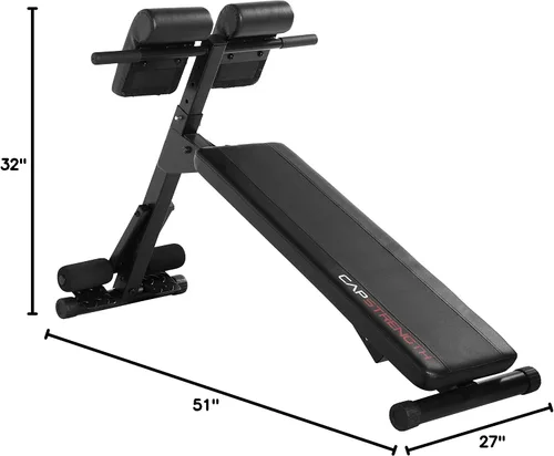 Vista 11 de CAP Barbell Hiperextensión/banco abdominal, negro