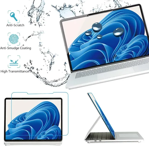 Vista 7 de Megoo ArmorShield - Protector de pantalla para Surface Laptop Studio 2/1, película de vidrio templado 9H de 14.4 pulgadas, transparente HD