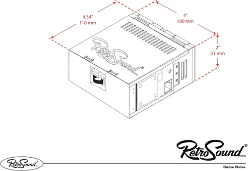 Vista 3 de RetroRadio compatible con Chevrolet Impala 1958. Las características incluyen Bluetooth, USB, AM/FM HB-M2-108-09-79C2