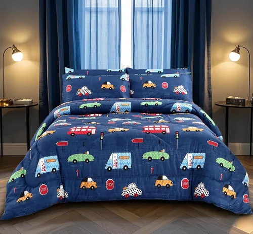 Vista 11 de MAG Juego de edredón floral de 3 piezas, tamaño individual, juego de ropa de cama de microfibra con estampado de flores negras, para todas