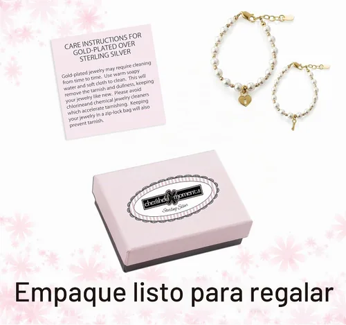 Vista 6 de Cherished Moments Mom & Me Set, .925 Sterling Silver or 14K Gold-Plated Niño 5-10 años-Llave de Oro