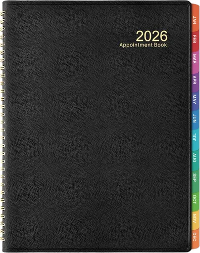 Vista 9 de Agenda semanal de citas 2026, enero a diciembre de 2026, organizador diario por hora de 53 semanas, 9 x 11 pulgadas