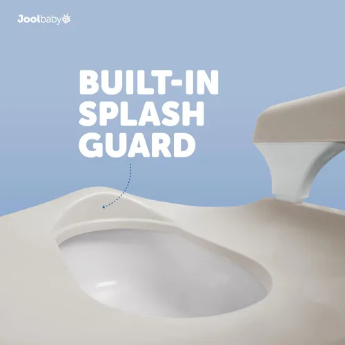 Vista 5 de Jool Baby Silla para ir al baño para niños pequeños, protector contra salpicaduras y soporte de espalda (harina de avena)