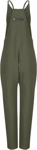 Vista 4 de Xdegoge Overoles para mujer, holgados, de verano, sin mangas, tirantes delgados, cuello en V, holgados, con bolsillos