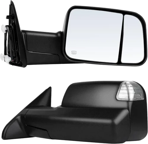 Vista 14 de ECCPP Par de espejos de remolque de repuesto plegable manual ajustable para 94-97 para Dodge para Ram 1500 2500 3500 camión
