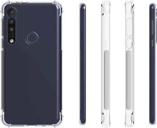 Vista 2 de USTIYA Funda para Moto One Macro/Motorola G8 Play Case Clear TPU Cuatro Esquinas Funda Protectora Transparente Suave Funda