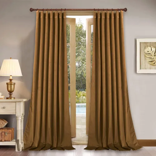 Vista 9 de StangH Cortinas 100% opacas, color beige, terciopelo suave y grueso, cortinas para ventana de dormitorio, forro blanco, cortinas con aislamiento
