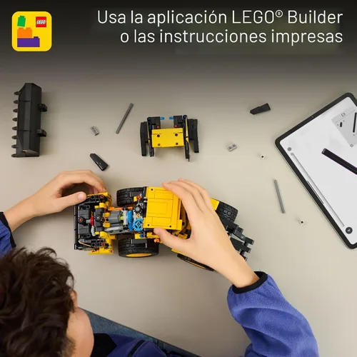 Vista 7 de LEGO Technic Volvo L120 - Cargadora de Ruedas Eléctrica Juguete de Construcción - Set de Construcción de Juego de Simulación - Gran Regalo