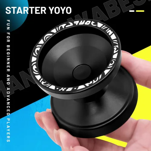 Vista 6 de X6 Yoyo profesional de trucos para niños y principiantes, Yoyo 6061 Responsive Yoyos de aleación de aluminio con rodamiento KK, eje, bolsa, 10