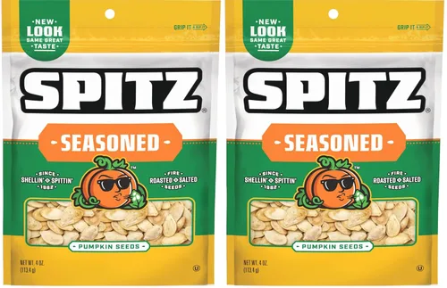 Vista 9 de Spitz Semillas de calabaza, pimienta agrietada, bolsa de aperitivos de 4 onzas