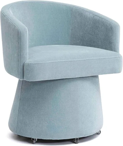 Vista 8 de Tov Furniture Kristen - Silla de escritorio con ruedas (chenilla reciclada, negro)